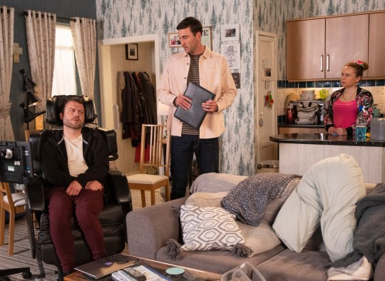 Kit tells Paul and Gemma the truth at the flat in Coronation Street
