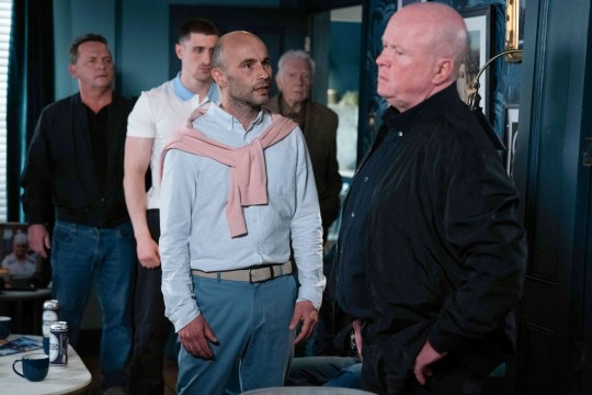 Teddy squares up to Phil in EastEnders